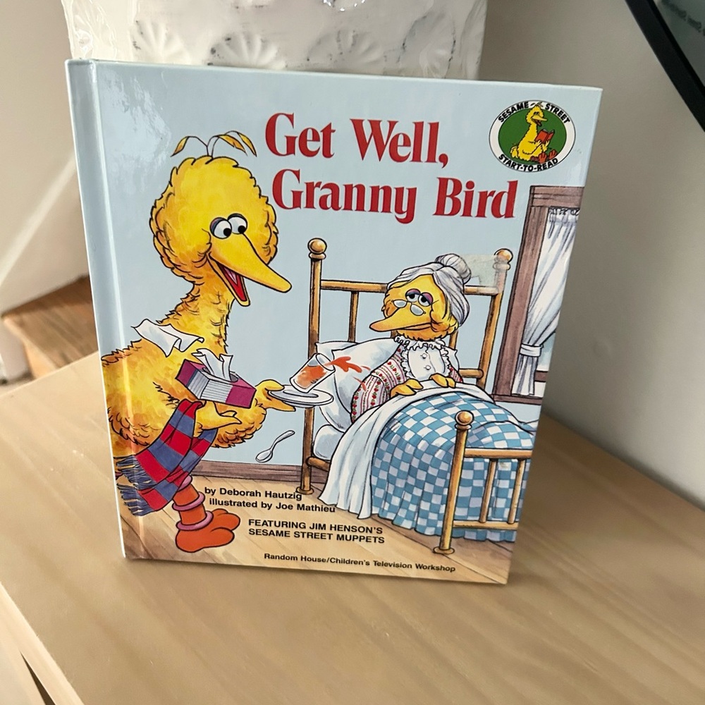 Vintage 1989 Get Well Granny Bird Sesame Street Start to Read Hardcover Book
